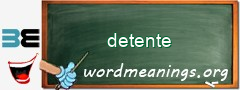 WordMeaning blackboard for detente